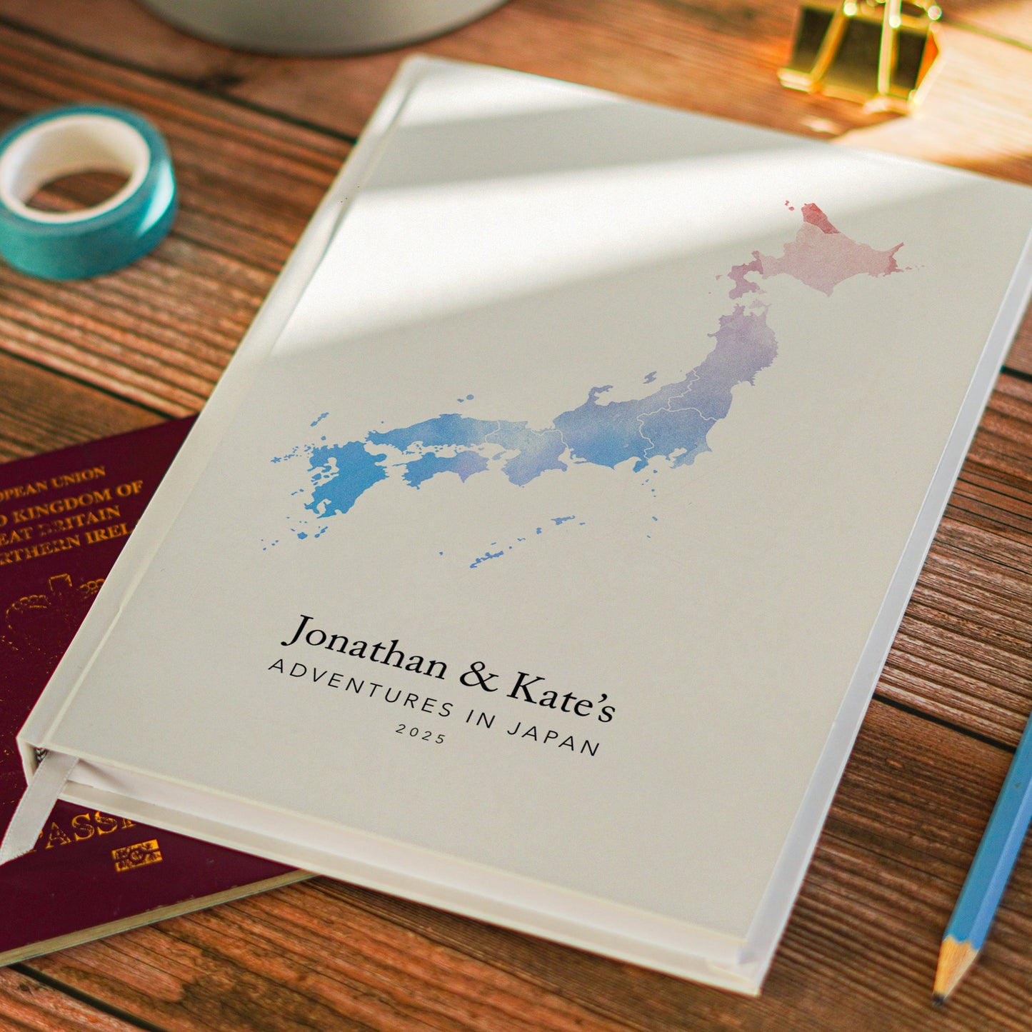 Japan Personalised Travel Journal | Travel Map Diary, Planner & Bucket List Book