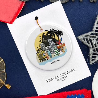 Hawaii Personalised Christmas Tree Ornament