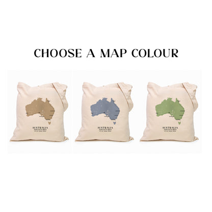 Australia Personalized Map Tote Bag | Travel Agents, Group Tours, School Trips