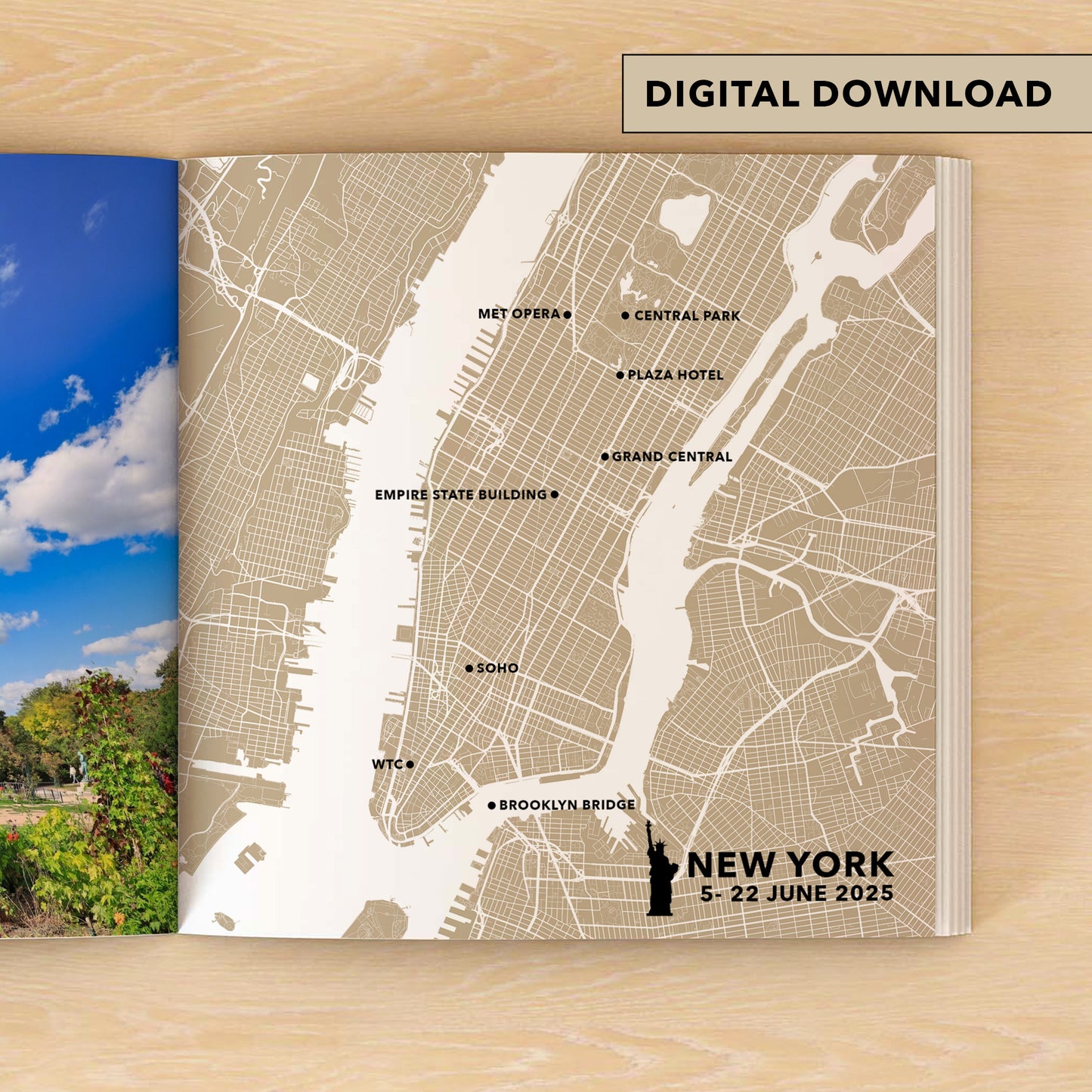 Digital Photo Book City Map