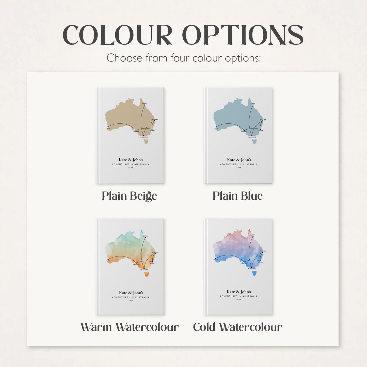 Australia Personalised Travel Journal | Travel Map Diary, Planner & Bucket List Book