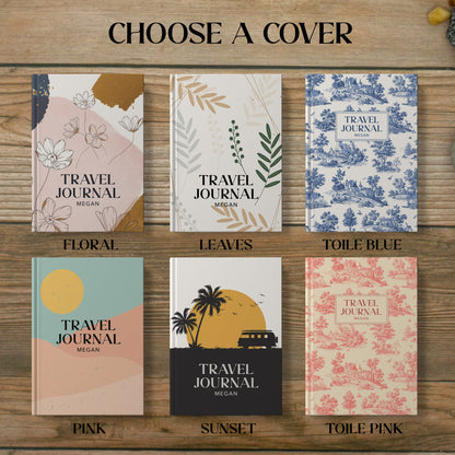 Personalised Toile Travel Journal