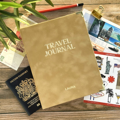 Personalised Travel Journal Binder | Velvet