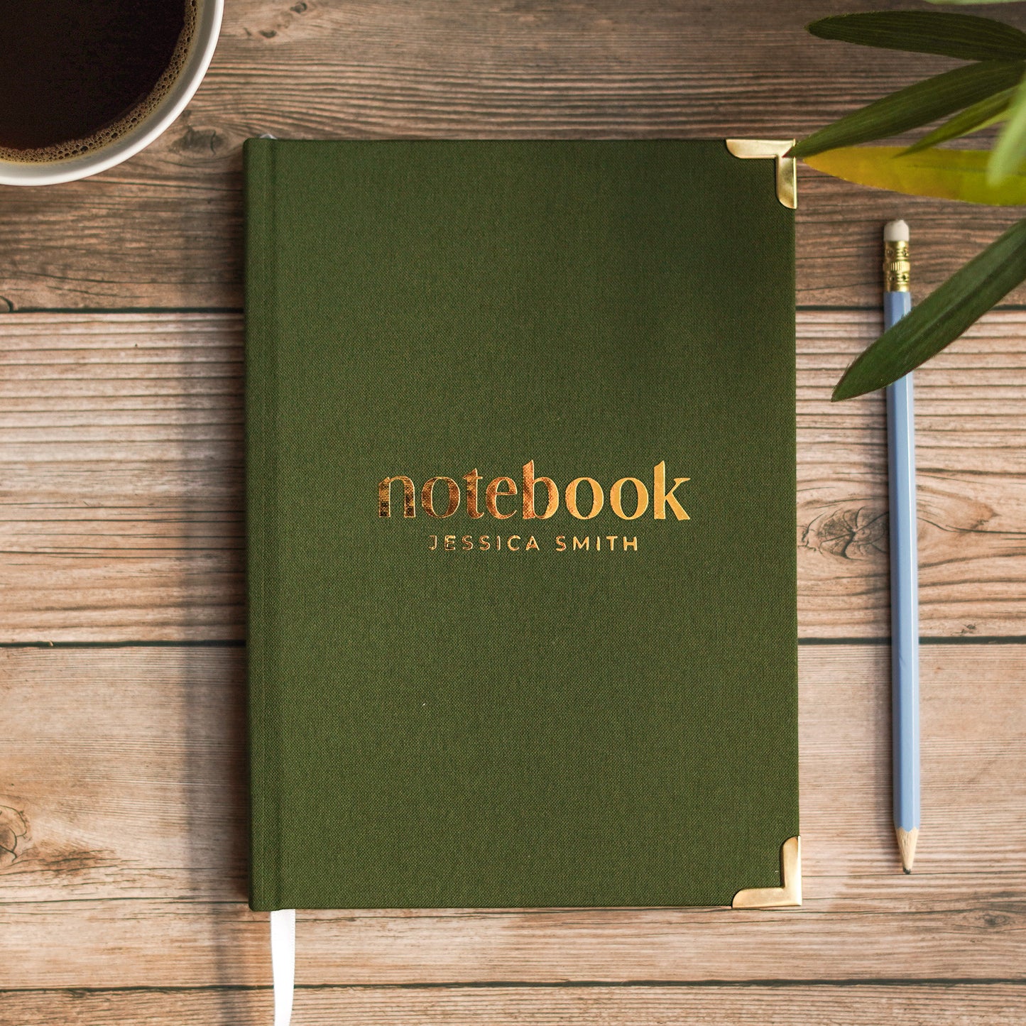 Luxury Linen Personalised Notebook/Diary/Journal