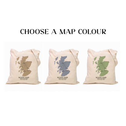 Scotland Personalized Map Tote Bag | Travel Agents, Group Tours, School Trips