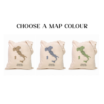 Italy Personalized Map Tote Bag | Travel Agents, Group Tours, School Trips