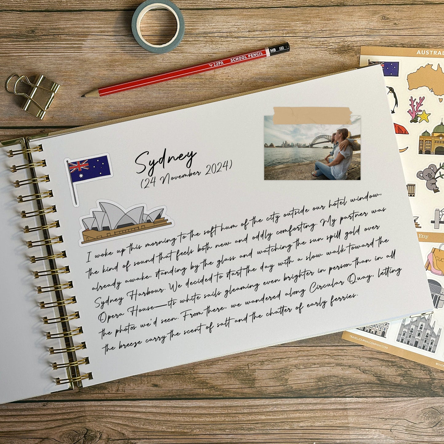 South America Personalized Travel Scrapbook/Photo Album