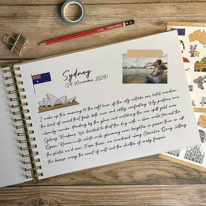 South America Personalized Travel Scrapbook/Photo Album