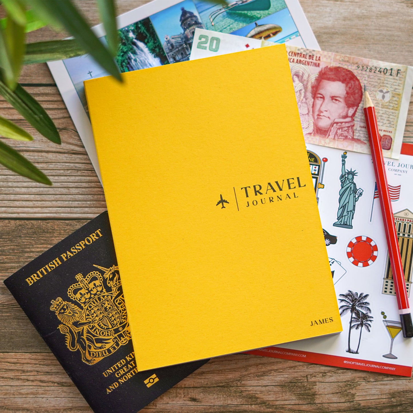 Personalised Colourful Travel Journal