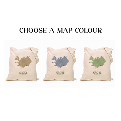 Iceland Personalized Map Tote Bag | Travel Agents, Group Tours, School Trips