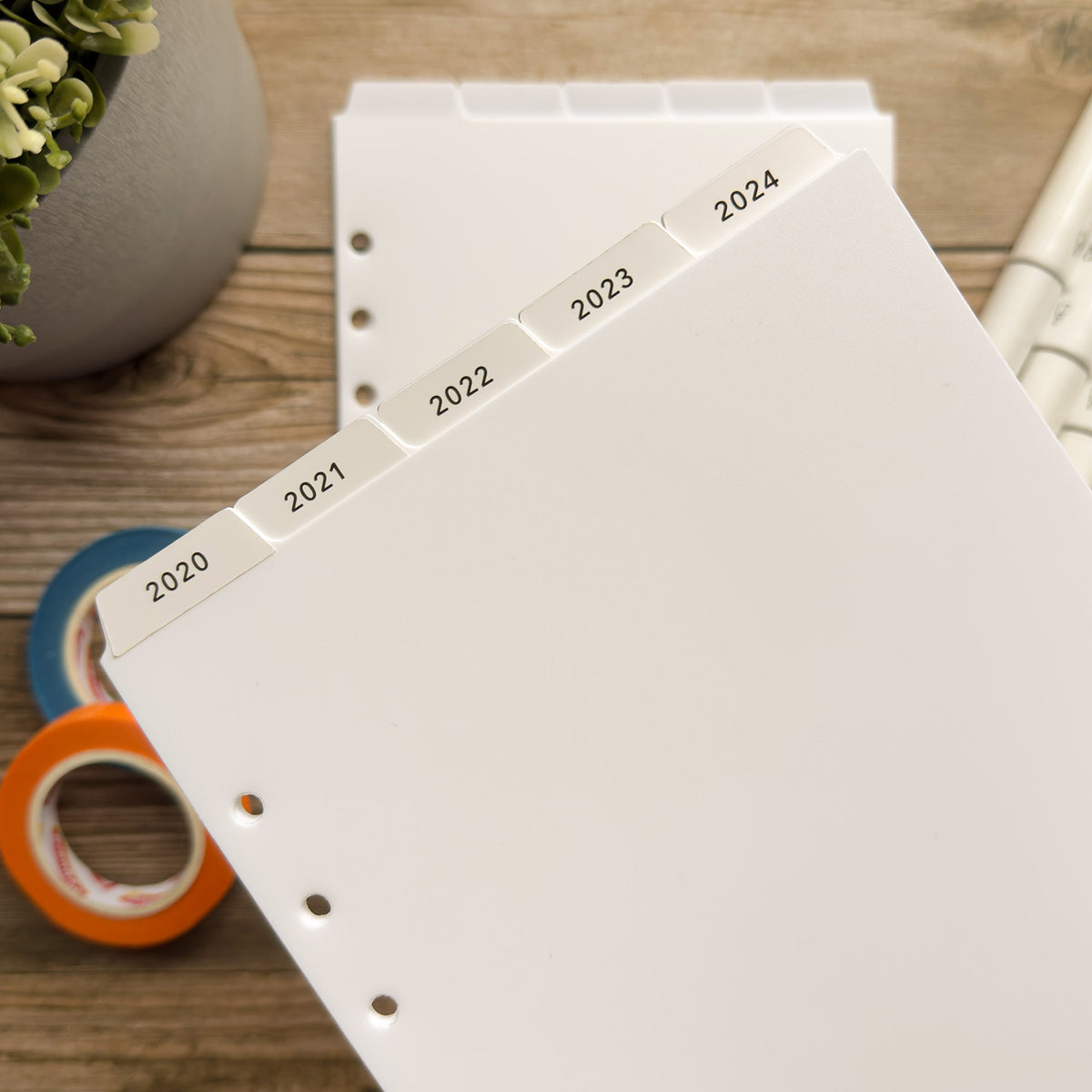 Customisable A5 Tab Dividers - Travel Journal Binder, Planner, Organiser Insert
