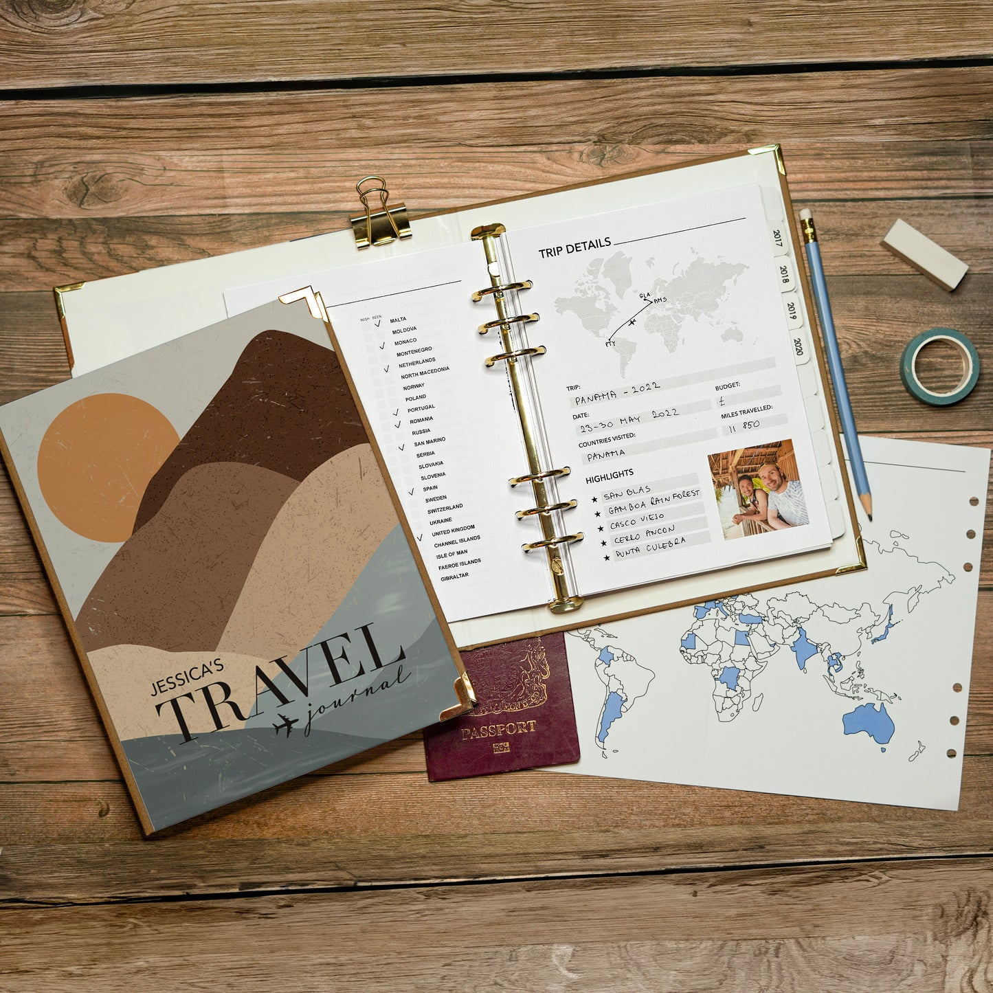 Ultimate Travel Journal Binder - Dunes