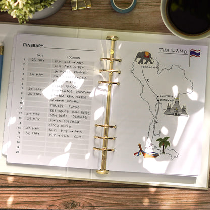 Personalised Travel Journal Binder | Floral