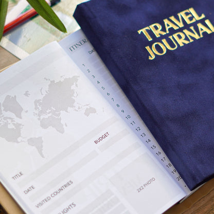 Luxury Velvet Personalised Travel Journal