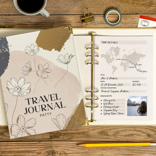 Personalised Travel Journal Binder