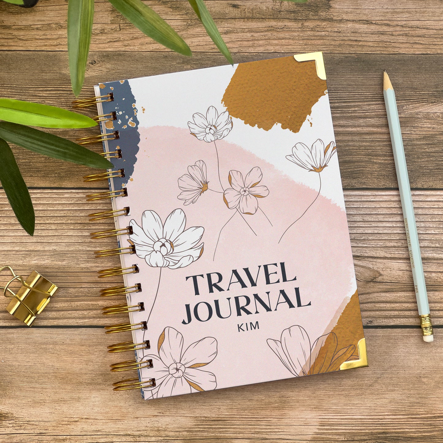 Personalised Travel Journal | Floral