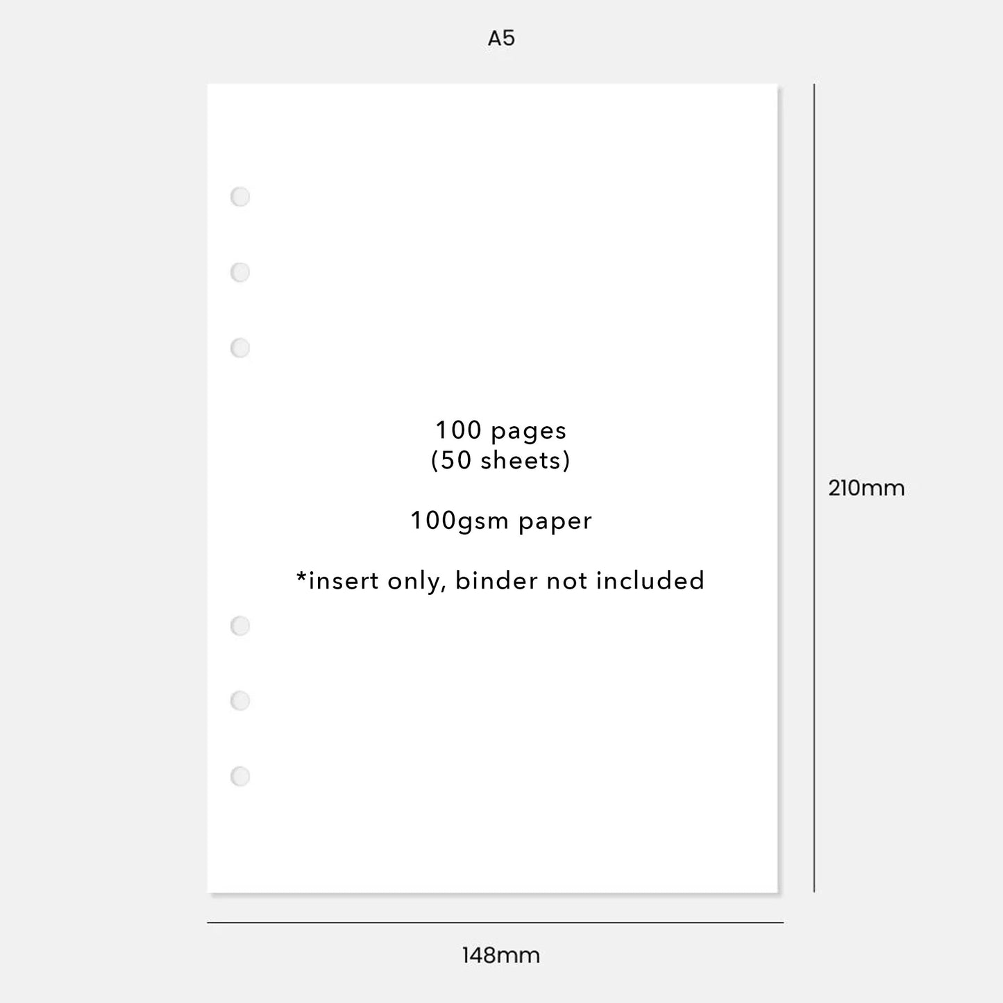 Blank Memories Page Refill [100 pages] - Travel Journal Binder Insert