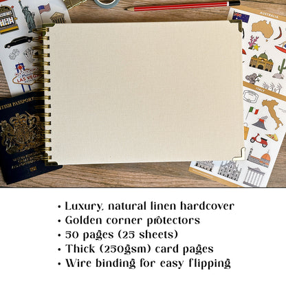 USA Personalized Travel Scrapbook/Photo Album
