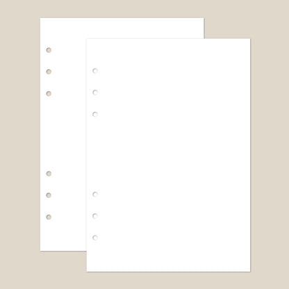 Blank Memories Page Refill [100 pages] - Travel Journal Binder Insert