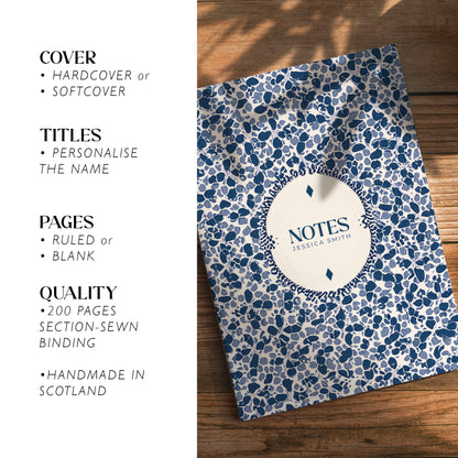 Pebbles Luxury Personalised Notebook/Diary/Journal