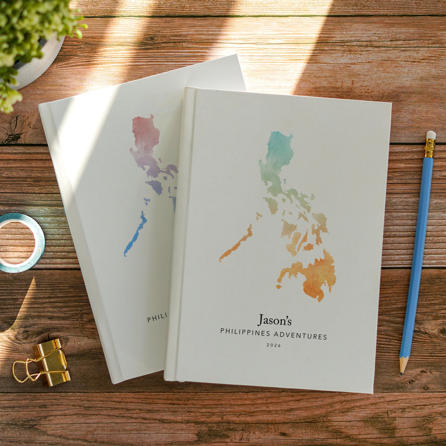 Philippines Personalised Watercolour Travel Journal