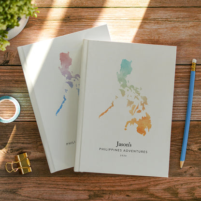 Philippines Personalised Watercolour Travel Journal