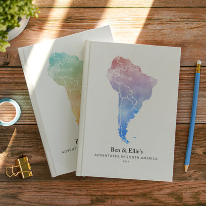 South America Personalised Watercolour Travel Journal