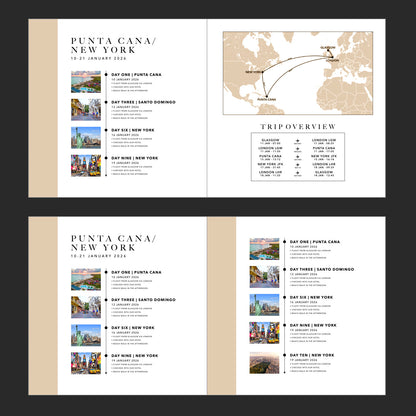 Magazine Itinerary Template for Photo Books