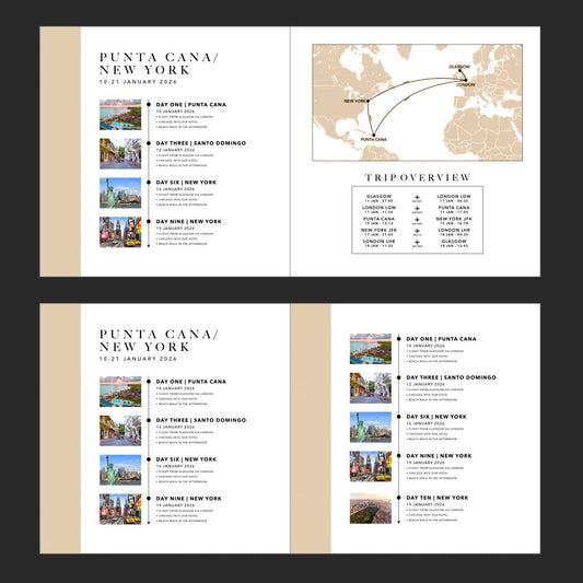 Magazine Itinerary Template for Photo Books