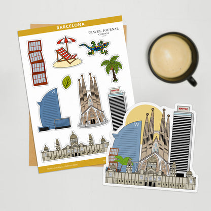 Barcelona Travel Stickers